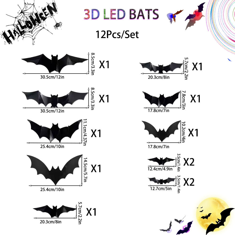 🎃 EARLY HALLOWEEN 49% OFF 🦇Halloween 3D Bat LED Wall Light Decor
